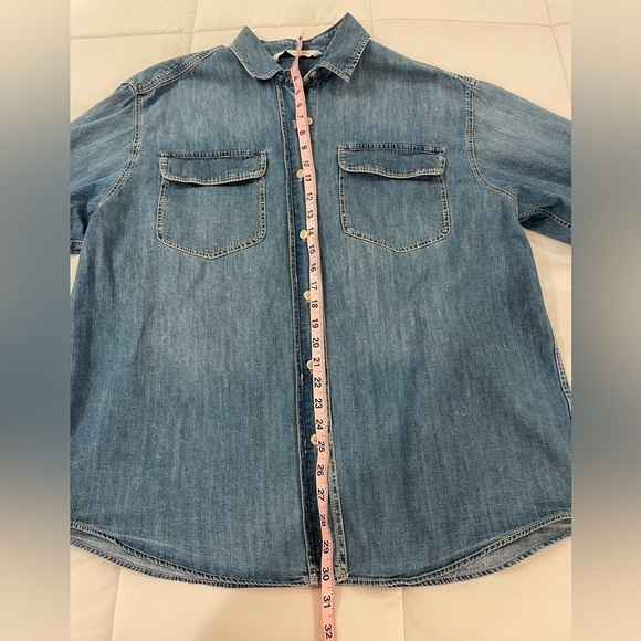 Zara Casual Blue Denim Shirt For Fall - Picture 7 of 9
